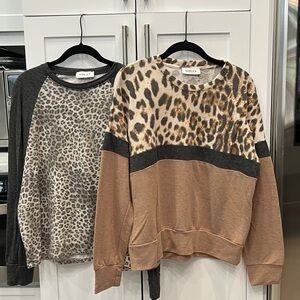 GILLI Long Sleeve Animal Print Top Bundle